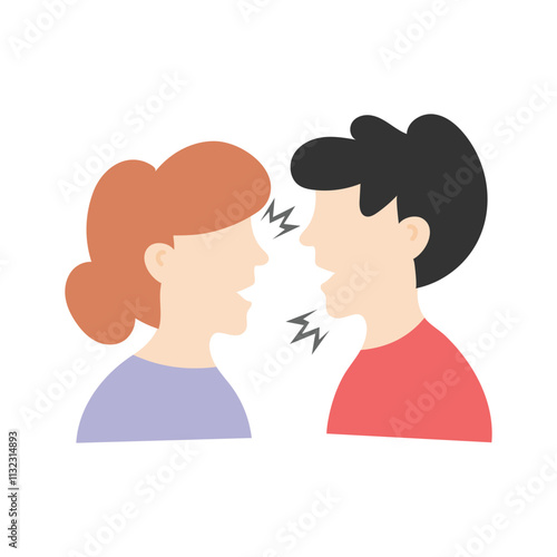 Two people resolving a conflict, symbolizing communication and reconciliation