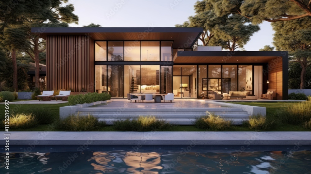 custom made wallpaper toronto digitalModern House Design With Pool And Landscaping