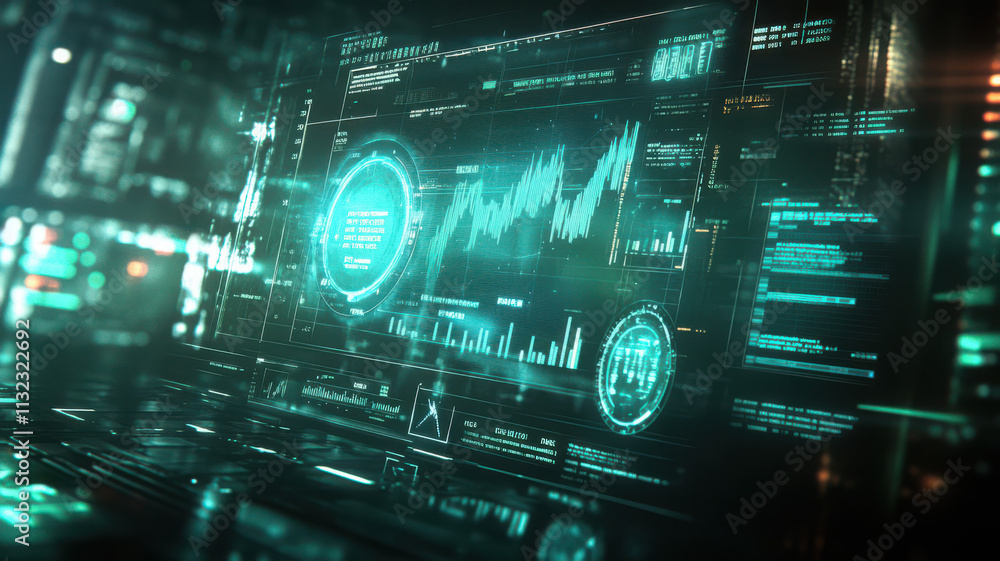 Obraz premium Digital Trade Interface Background