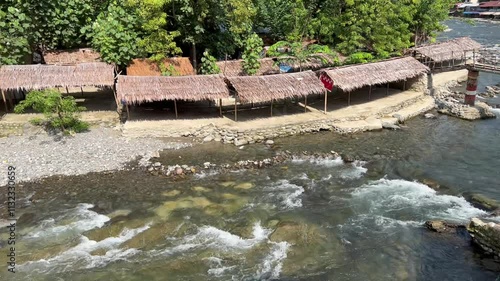 Village in jungle. Sumatra. Beautiful view