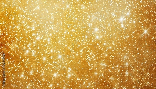 Radiant gold glitter abstract background with a warm, luminous glow