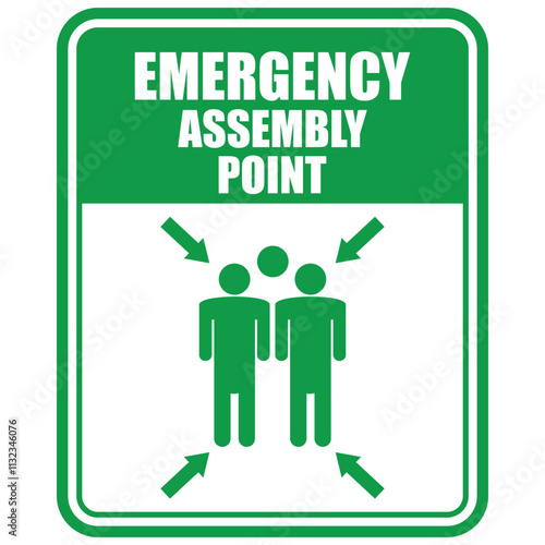 Emergency Assembly point, sign vector