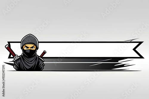 A stealthy ninja character against a bold background, blending mystery and action for dynamic storytelling themes.
 photo