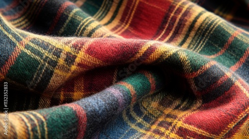 Vibrant Plaid Fabric Texture