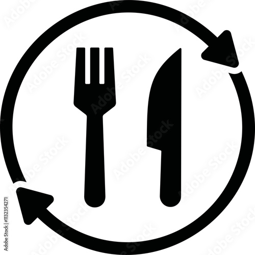 Simple vector icon cutlery