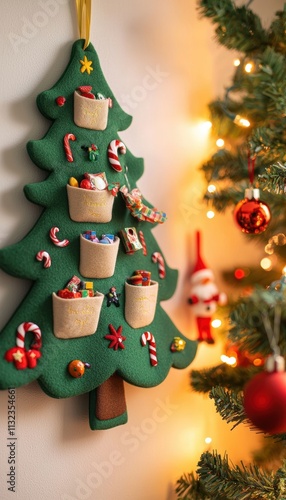 Festive Felt Advent Calendar with Christmas Tree Design for Holiday Decor Enthusiasts photo