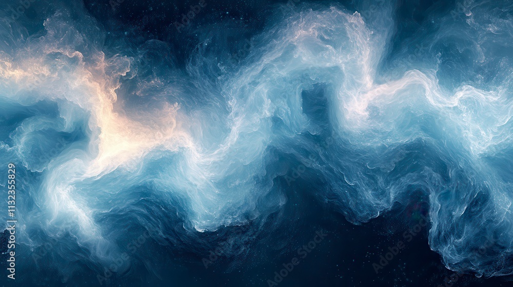 Obraz premium Abstract Celestial Landscape: A Dreamlike Cosmic Nebulae Painting