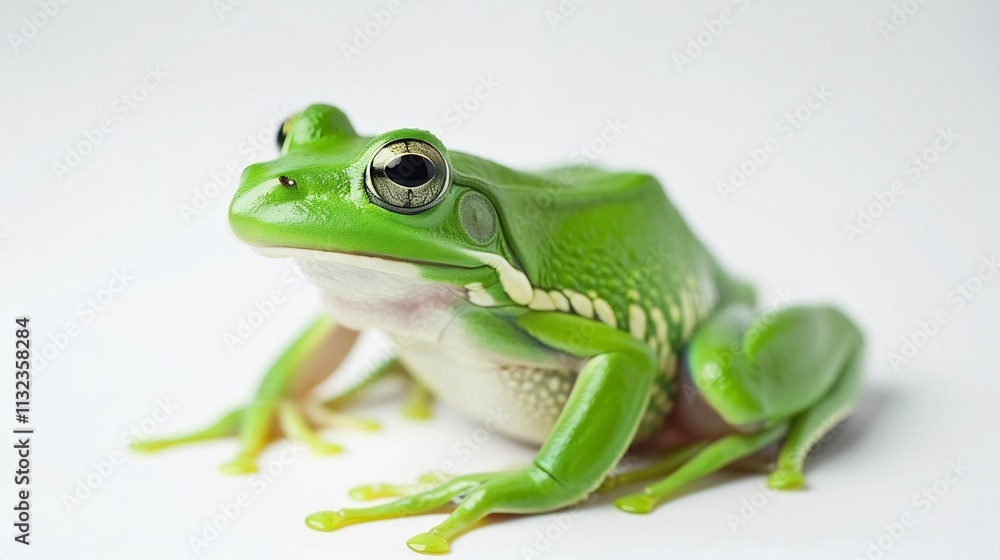Obraz premium Vibrant Green Tree Frog Close-Up