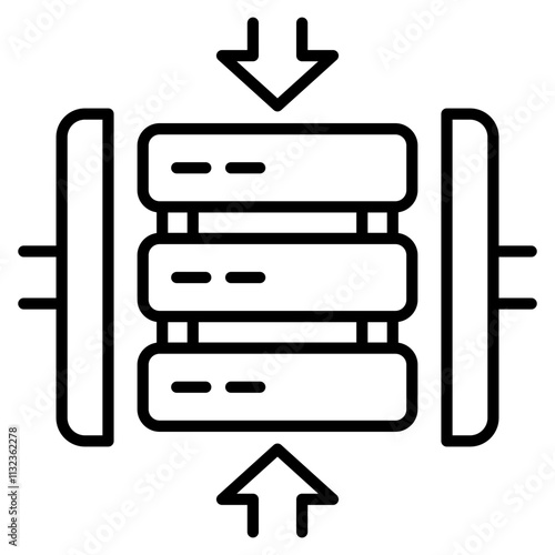data compression single icon