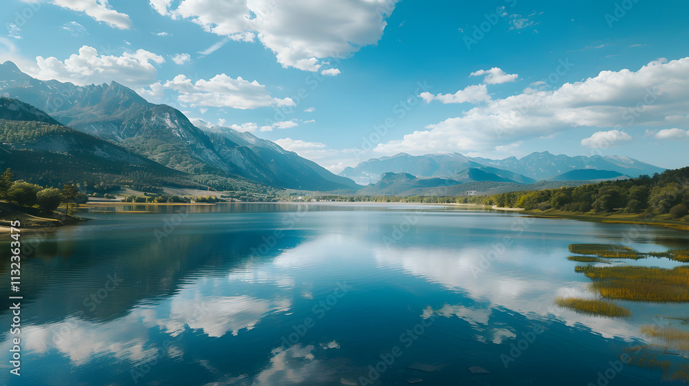 Fototapeta premium Lake and mountains