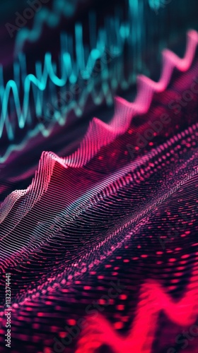 Abstract Data Visualization: A Stunning Display of Intricate Digital Patterns