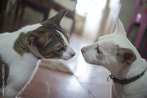 Pets joyfully reunite after a long separation photo