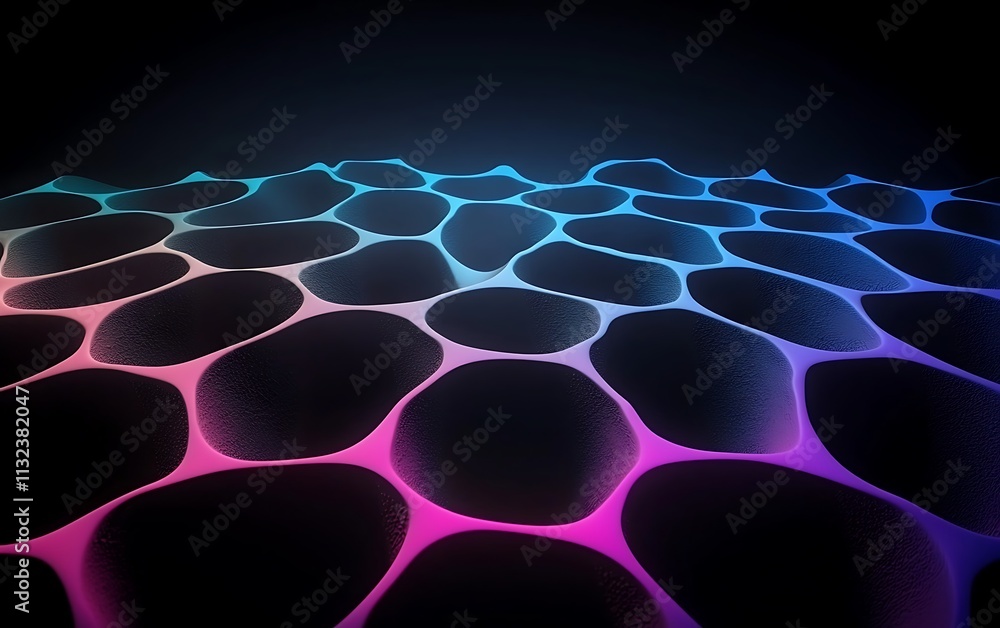 Naklejka premium Abstract neon glowing pattern.