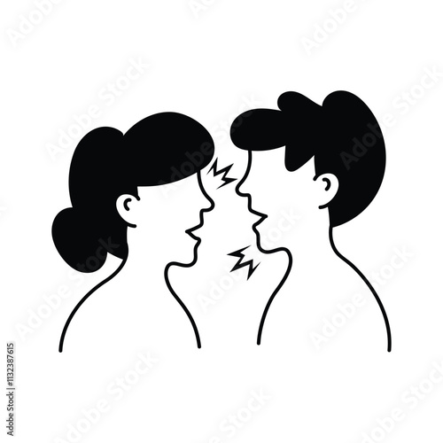 Two people resolving a conflict, symbolizing communication and reconciliation