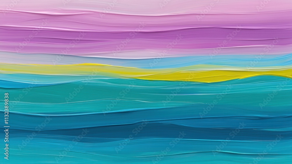 Obraz premium Abstract Landscape with Soft Pastel Colors and Textured Brushstrokes