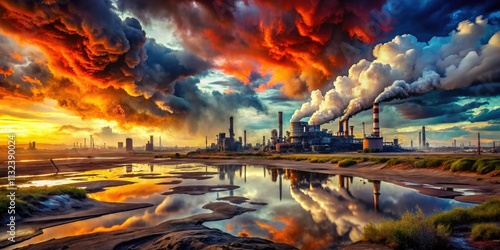 Surreal Tar Sands Pollution: Nightmarish Visions of Alberta's Oil Sands Upgrader photo