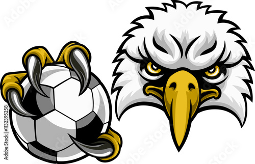 An eagle or hawk or falcon soccer football bald eagles mascot