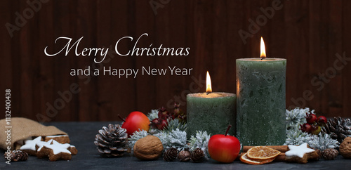 Tableau sur toile Merry Christmas and a Happy New Year
