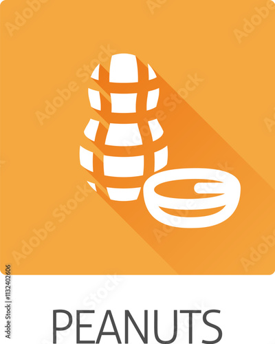 A peanut nut food icon concept. Possibly an icon for the allergen or allergy.