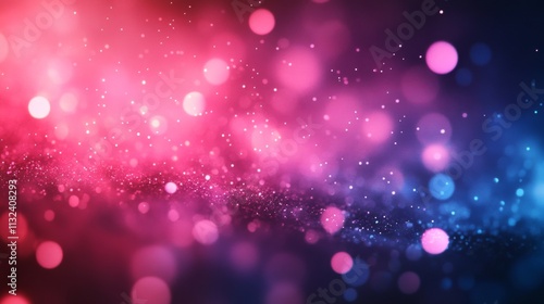 Abstract bokeh lights in pink and purple tones on a blurred background photo