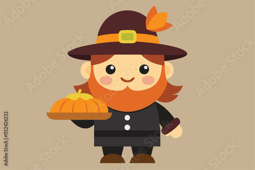 halloween witch with pumpkin