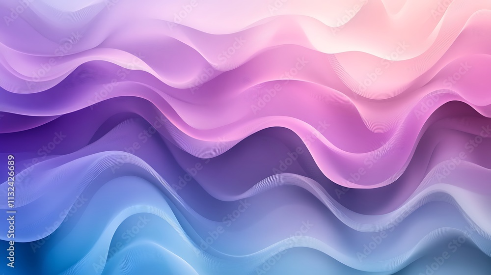 Obraz premium Abstract Colorful gradient background with wavy lines