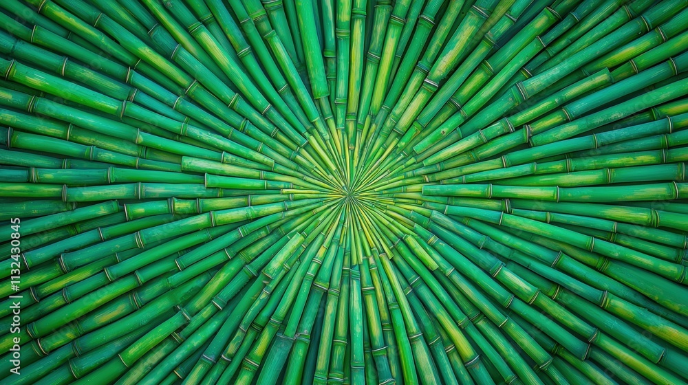Obraz premium Vibrant Green Tendrils: Abstract Energy & Growth Pattern