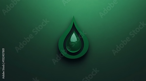 Green Water Drop Abstract Background photo