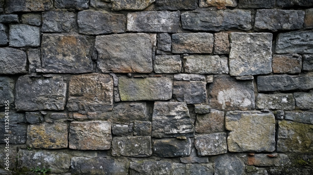 Obraz premium Aged Stone Wall Texture - A Timeless Architectural Masterpiece