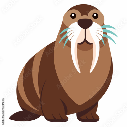 illustration of a walrus mascot