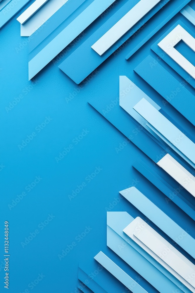 Fototapeta premium A blue background with white and blue stripes