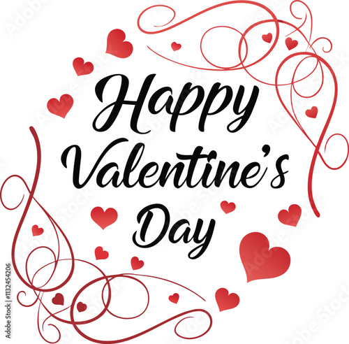 red hearts isolated on white for Valentines day card or t-shirt design. Hand drawn style. Vector illustration