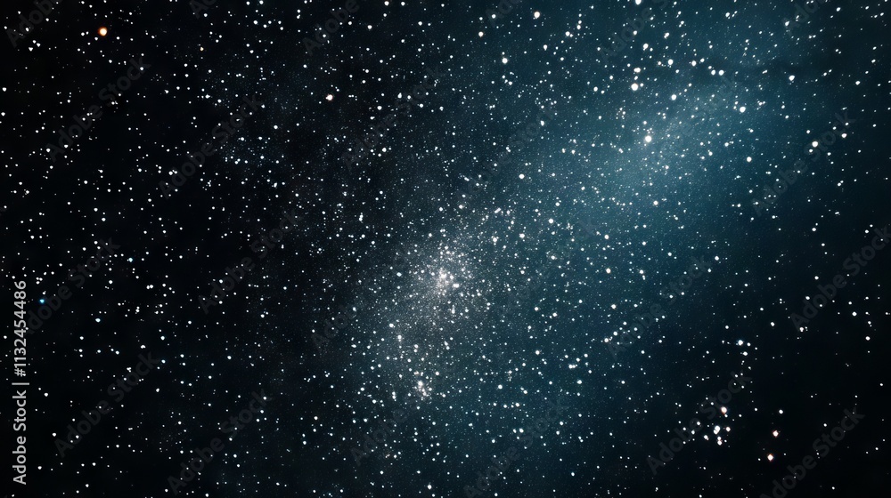 Obraz premium High-resolution image of the majestic night sky filled with countless sparkling stars twinkling against a deep black background, showcasing the infinite beauty of the universe and the cosmos.