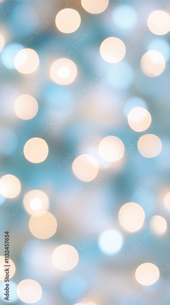 Fototapeta premium Abstract Glowing Bokeh Lights with Blue and Green Accents