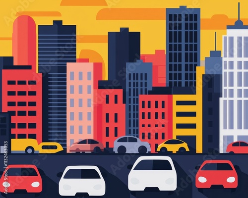 An infographic highlighting the role of data analysis in optimizing urban traffic management, reducing congestion and emissions.