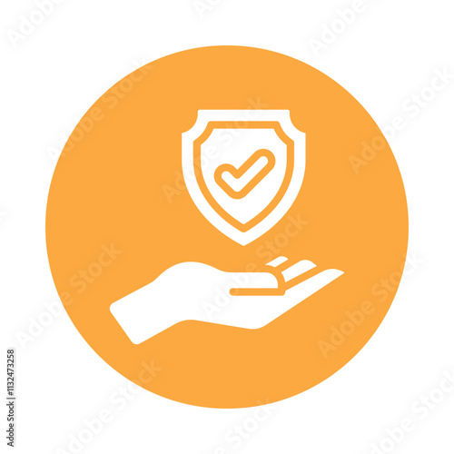 Insurance Vector Gylph Icon. Eps 10 File 