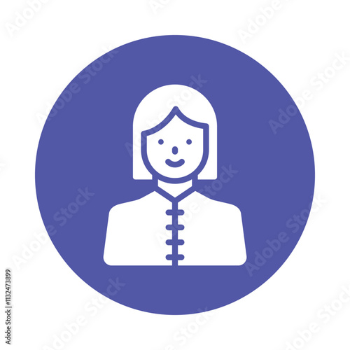 Woman hr manager  Vector Gylph Icon. Eps 10 File 