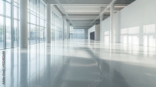 Wallpaper Mural Modern Minimalist Architecture: Sunlight Streaming into a Spacious, Empty Interior Torontodigital.ca