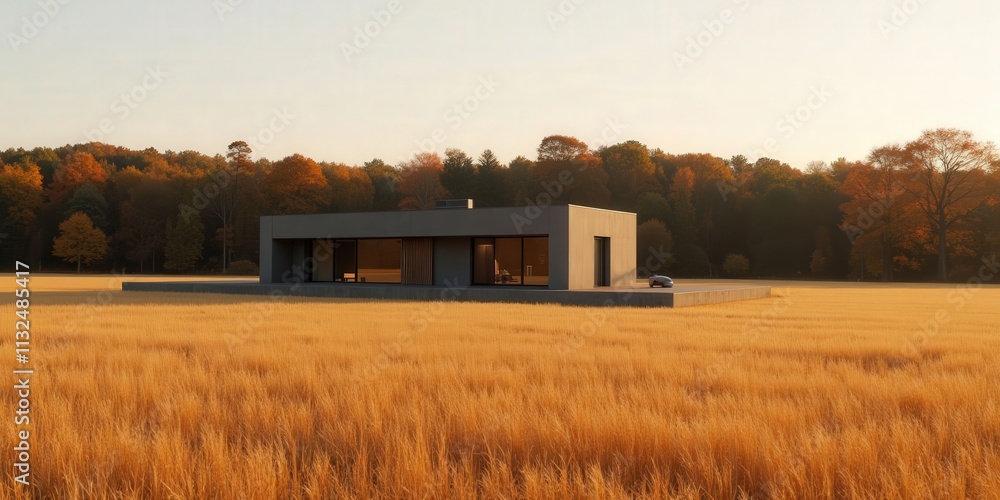 Modern House in Autumnal Field
Modern House in Autumnal Field