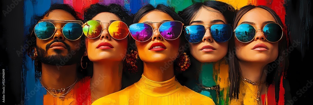 Obraz premium Rainbow Unity: A Vibrant Celebration of the LGBT Community