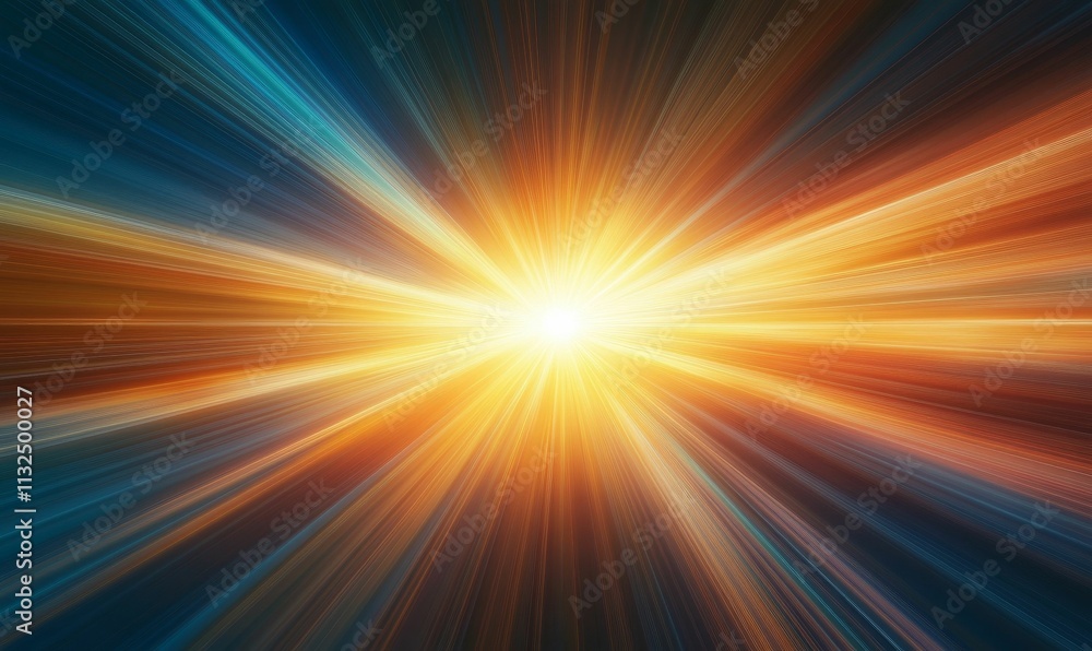 Obraz premium Bright light bursts, radiating colorful lines.