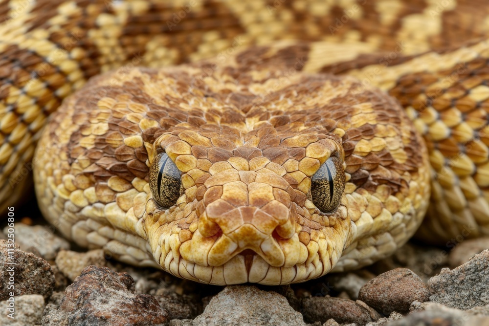 Fototapeta premium Side-striped Palm-Pit Viper. Beautiful simple AI generated image