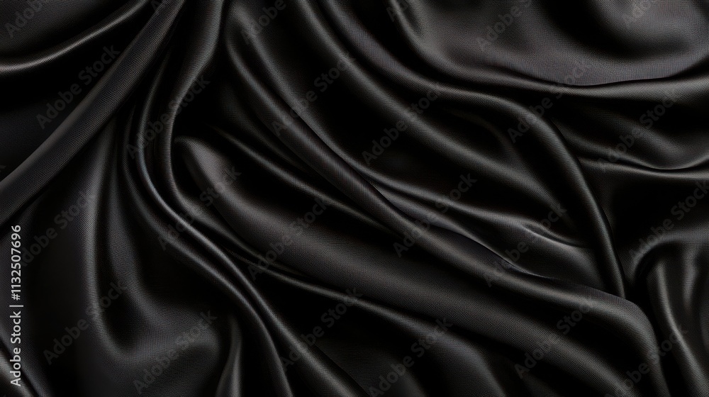 Fototapeta premium Elegant and sophisticated black fabric texture.