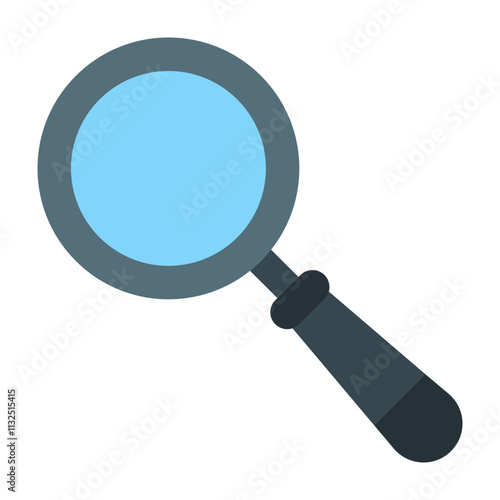 Magnifying Glass Flat Icon Design