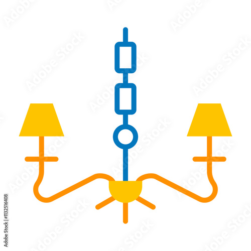 Chandelier Vector Flat Icon Design