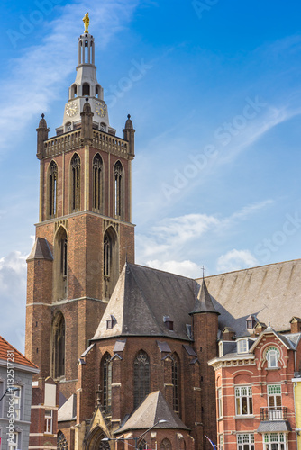 Obraz na płótnie Historic Sint Christoffel cathedral in historic city Roermond, Netherlands w salonie