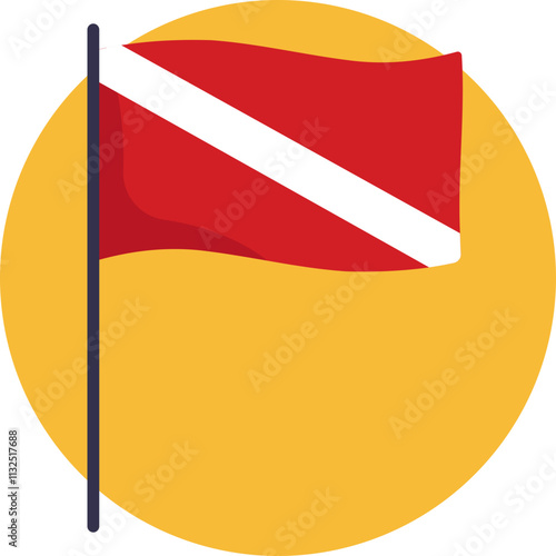 Red and White Flag: This flag is commonly used to indicate the presence of divers in the water, ensuring safety by alerting nearby boaters to stay clear.