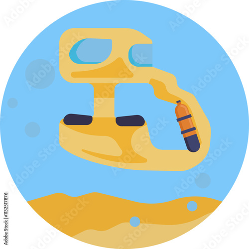 A sleek icon depicting a snorkel and mask, outlined in clean, simple lines.