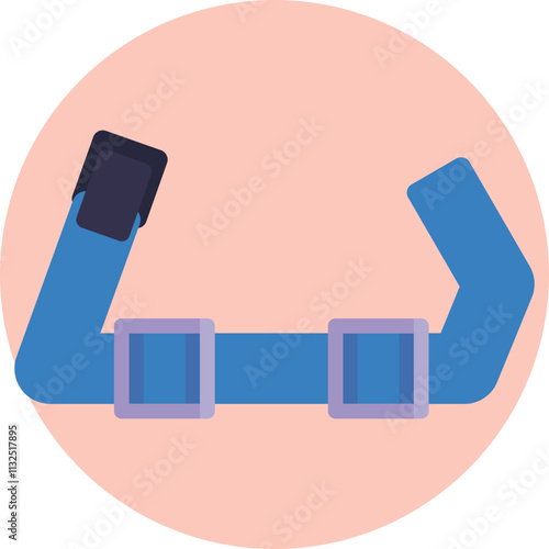 This icon represents a scuba diving weight belt, commonly worn by divers to counteract buoyancy.