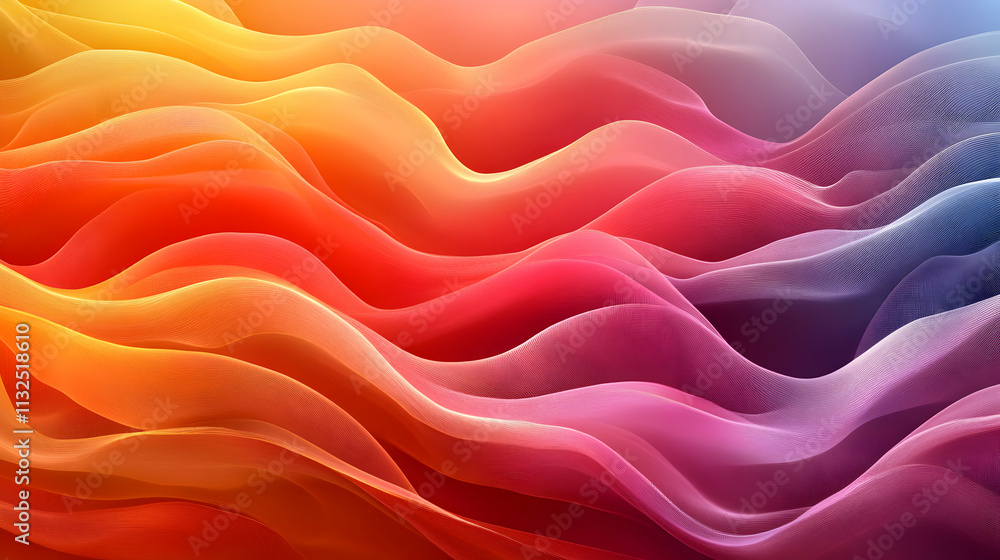 Obraz premium Abstract Colorful Waves, Gradient Texture Background Design